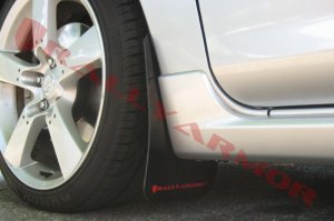 Mazda Mazdaspeed3 Mud Flap Kit - Front + Rear - Rally Armor - UR Premium Urethane with Red Logo - Black - `04-`09 Mazda Mazdaspeed3 Mud Flap Kit - Front + Rear - Rally Armor - UR Premium Urethane with Red Logo - Black - `04-`09